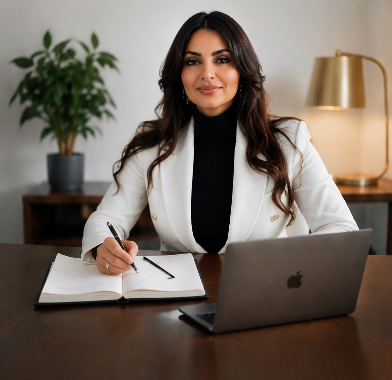 Amera Salem at her desk